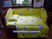 Bộ chăn ga gối quây cũi gối chặn 4 mùa Korea - Cún Vàng